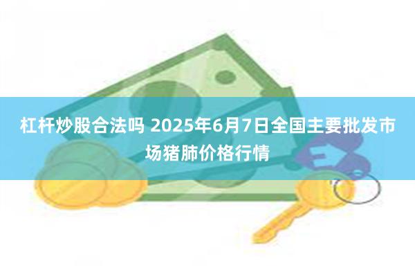 杠杆炒股合法吗 2025年6月7日全国主要批发市场猪肺价格行情