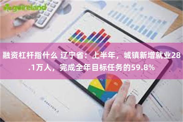融资杠杆指什么 辽宁省：上半年，城镇新增就业28.1万人，完成全年目标任务的59.8%