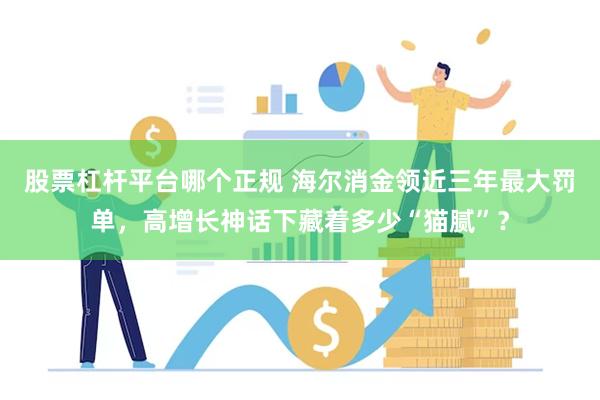 股票杠杆平台哪个正规 海尔消金领近三年最大罚单，高增长神话下藏着多少“猫腻”？
