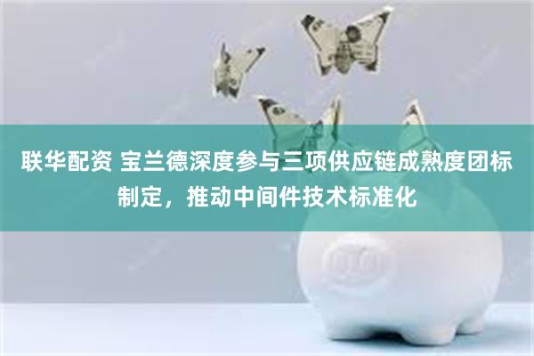 联华配资 宝兰德深度参与三项供应链成熟度团标制定，推动中间件技术标准化
