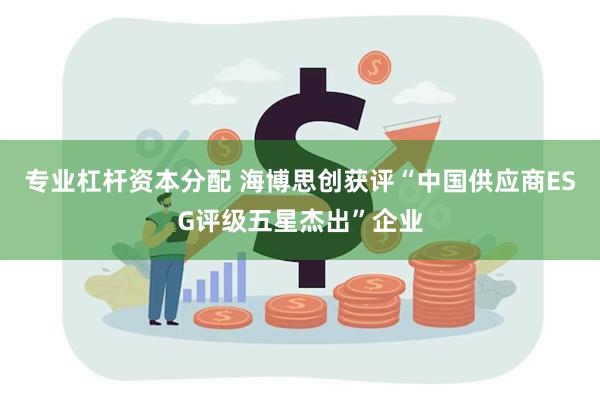 专业杠杆资本分配 海博思创获评“中国供应商ESG评级五星杰出”企业