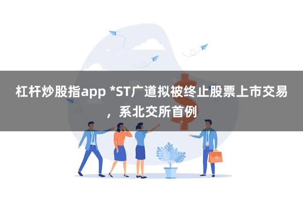 杠杆炒股指app *ST广道拟被终止股票上市交易，系北交所首例