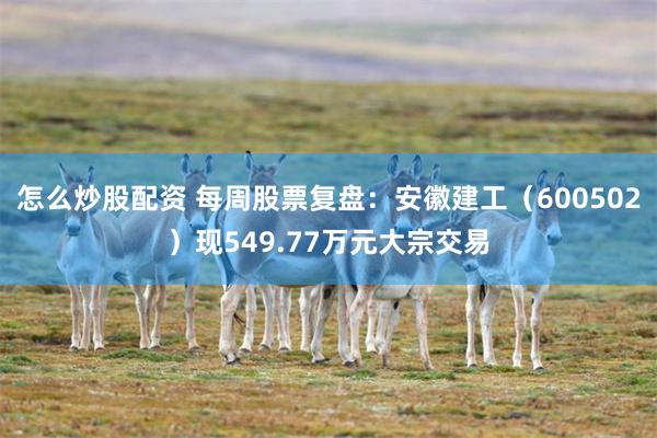 怎么炒股配资 每周股票复盘：安徽建工（600502）现549.77万元大宗交易