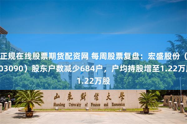 正规在线股票期货配资网 每周股票复盘：宏盛股份（603090）股东户数减少684户，户均持股增至1.22万股