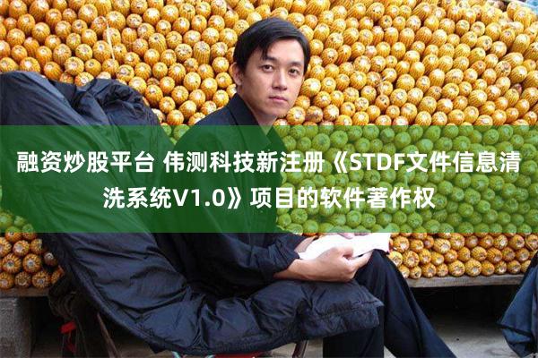 融资炒股平台 伟测科技新注册《STDF文件信息清洗系统V1.0》项目的软件著作权