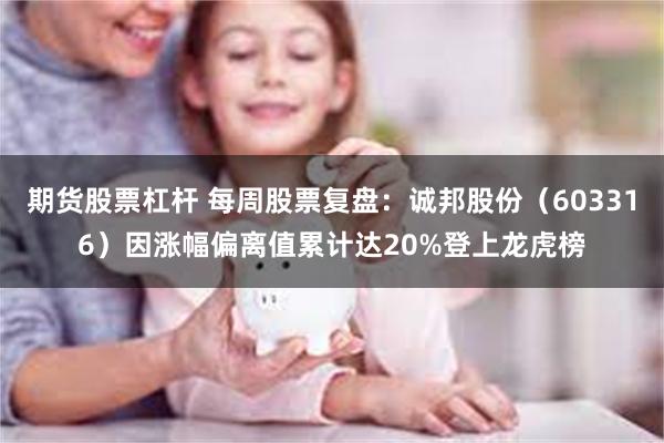 期货股票杠杆 每周股票复盘：诚邦股份（603316）因涨幅偏离值累计达20%登上龙虎榜