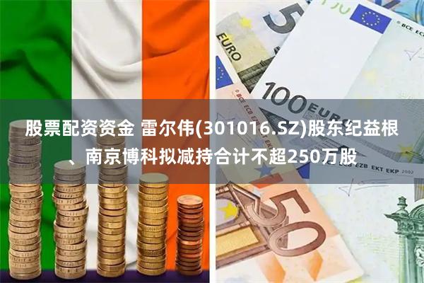 股票配资资金 雷尔伟(301016.SZ)股东纪益根、南京博科拟减持合计不超250万股