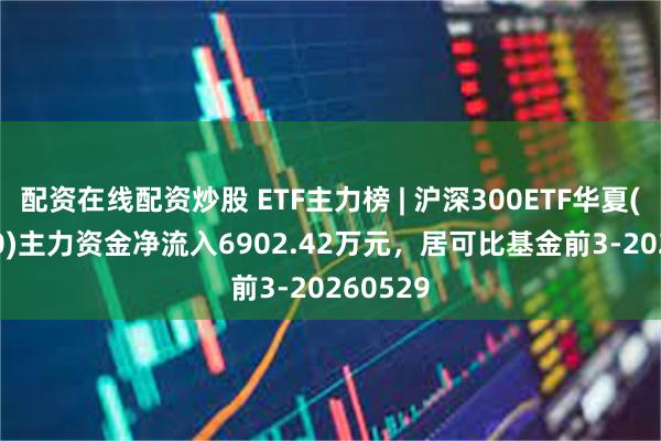配资在线配资炒股 ETF主力榜 | 沪深300ETF华夏(510330)主力资金净流入6902.42万元，居可比基金前3-20260529