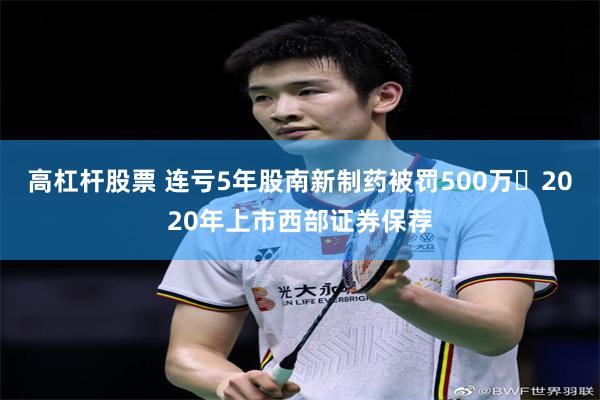 高杠杆股票 连亏5年股南新制药被罚500万 2020年上市西部证券保荐
