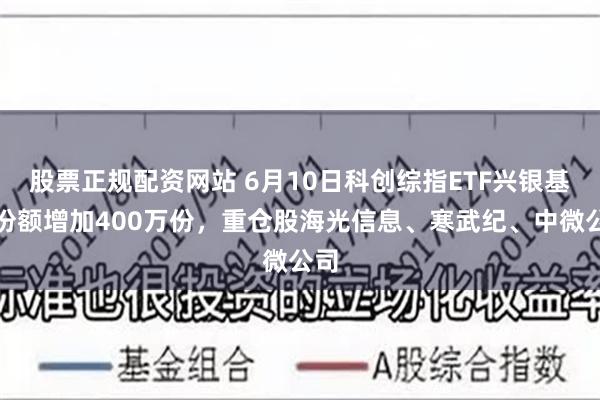 股票正规配资网站 6月10日科创综指ETF兴银基金份额增加400万份，重仓股海光信息、寒武纪、中微公司
