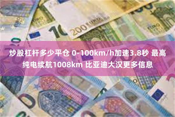 炒股杠杆多少平仓 0-100km/h加速3.8秒 最高纯电续航1008km 比亚迪大汉更多信息