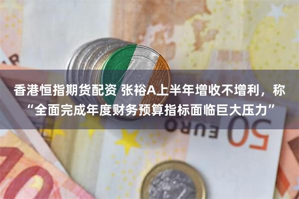 香港恒指期货配资 张裕A上半年增收不增利,称“全面完成年度财务预算指标面临巨大压力”