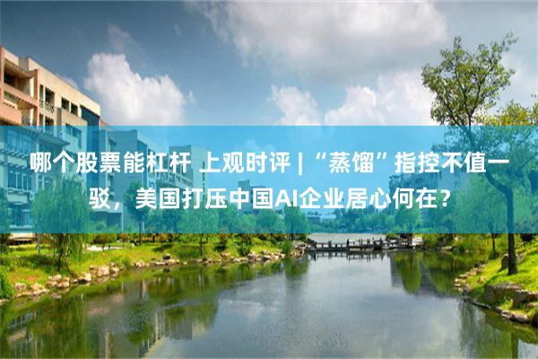 哪个股票能杠杆 上观时评 | “蒸馏”指控不值一驳，美国打压中国AI企业居心何在？
