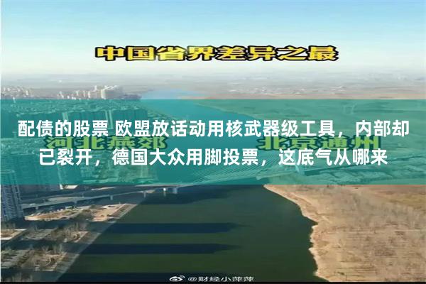 配债的股票 欧盟放话动用核武器级工具，内部却已裂开，德国大众用脚投票，这底气从哪来