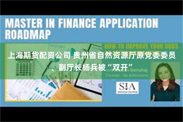 上海期货配资公司 贵州省自然资源厅原党委委员、副厅长杨兵被“双开”